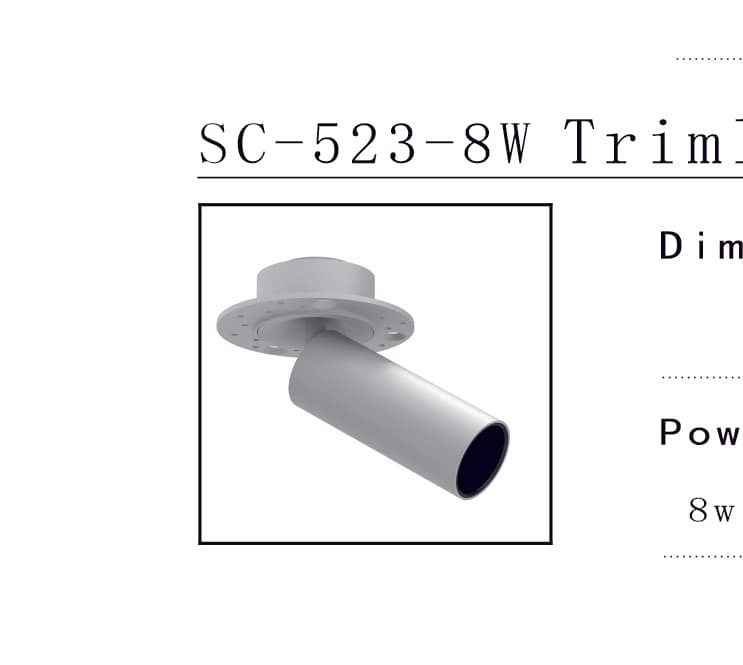 SC-523-8W Trimless Photic